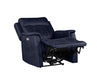Steve Silver Valencia Dual Power Leatherette Recliner in Ocean Blue - Furniture Max (Falls Church,VA) *