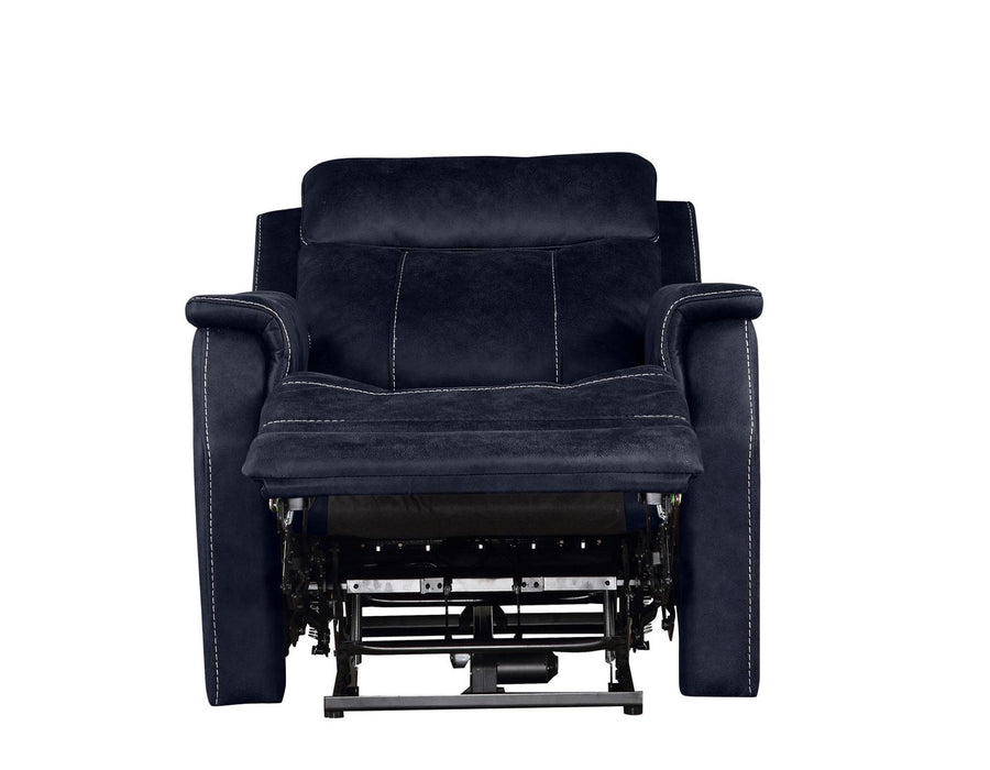 Steve Silver Valencia Dual Power Leatherette Recliner in Ocean Blue - Furniture Max (Falls Church,VA) *