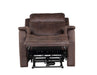 Steve Silver Valencia Dual Power Leatherette Recliner in Walnut - Furniture Max (Falls Church,VA) *