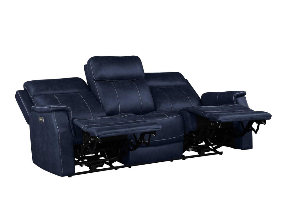 Steve Silver Valencia Dual Power Reclining Sofa in Ocean Blue - Furniture Max (Falls Church,VA) *