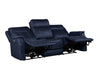Steve Silver Valencia Dual Power Reclining Sofa in Ocean Blue - Furniture Max (Falls Church,VA) *