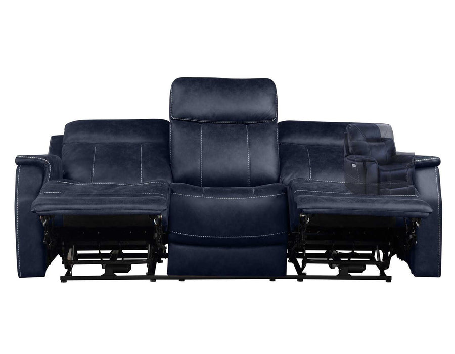 Steve Silver Valencia Dual Power Reclining Sofa in Ocean Blue - Furniture Max (Falls Church,VA) *