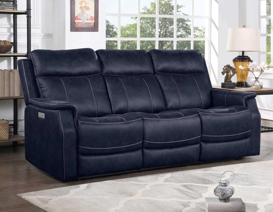Steve Silver Valencia Dual Power Reclining Sofa in Ocean Blue - Furniture Max (Falls Church,VA) *