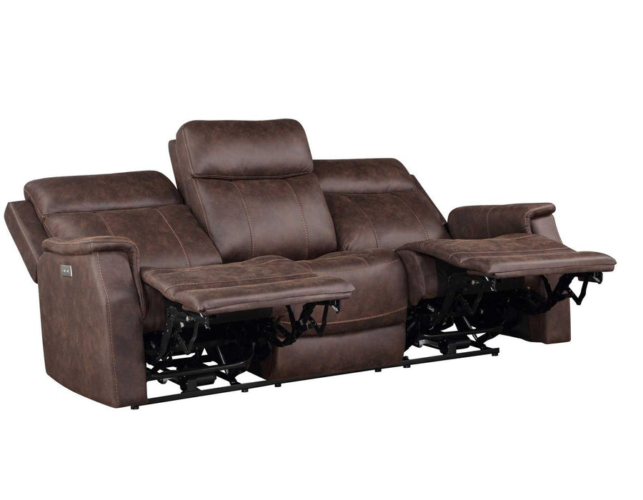 Steve Silver Valencia Dual Power Reclining Sofa in Walnut - Furniture Max (Falls Church,VA) *