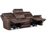 Steve Silver Valencia Dual Power Reclining Sofa in Walnut - Furniture Max (Falls Church,VA) *