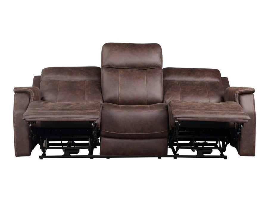 Steve Silver Valencia Dual Power Reclining Sofa in Walnut - Furniture Max (Falls Church,VA) *