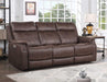 Steve Silver Valencia Dual Power Reclining Sofa in Walnut - Furniture Max (Falls Church,VA) *