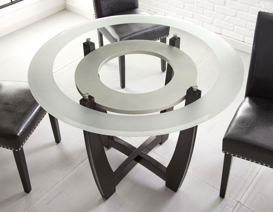 Steve Silver Verano Glass Top Table in Black - Furniture Max (Falls Church,VA) *