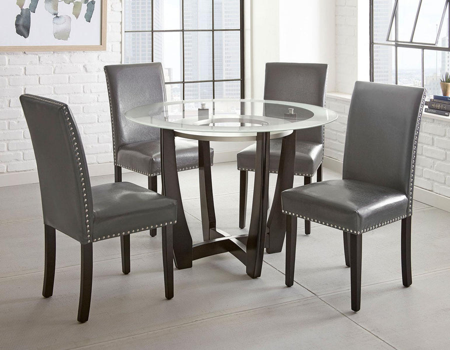 Steve Silver Verano Glass Top Table in Black - Furniture Max (Falls Church,VA) *