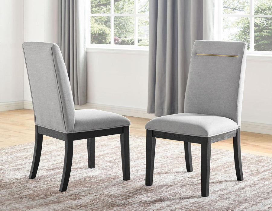 Steve Silver Yves Performance Side Chair in Rubbed Charcoal (Set of 2) - Furniture Max (Falls Church,VA) *
