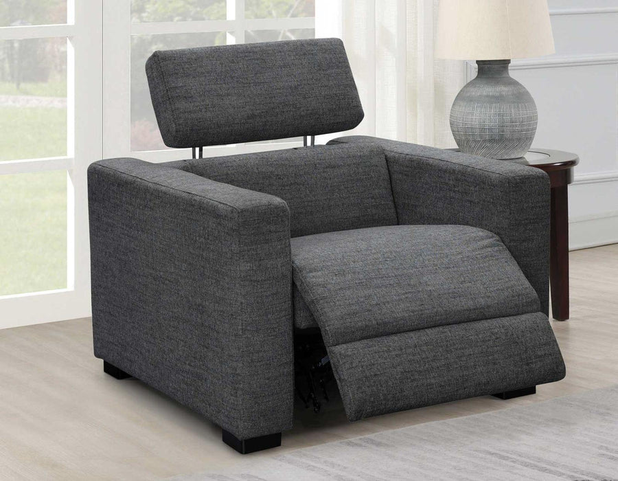 Steve Silver Zara Dual Power Recliner in Charcoal - Furniture Max (Falls Church,VA) *