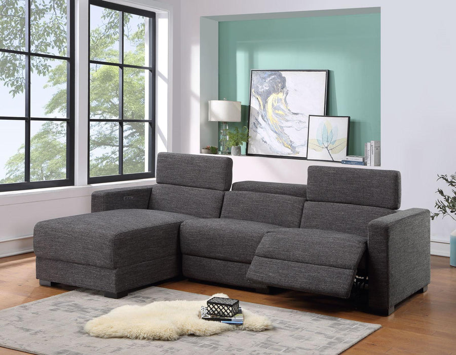 Steve Silver Zara Dual Power Recliner in Charcoal - Furniture Max (Falls Church,VA) *