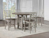 Steve Silver Abacus Round Drop Leaf Storage Table in Smoky Alabaster - Furniture Max (Falls Church,VA) *