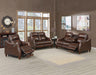 Steve Silver Akari Leather Dual Power Recliner in English Chestnut - Furniture Max (Falls Church,VA) *