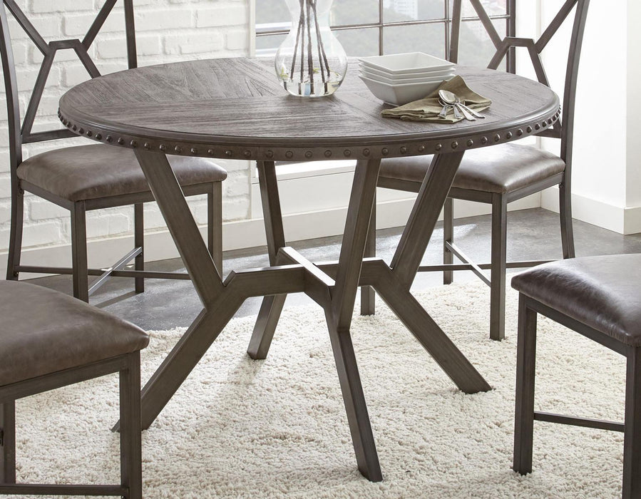 Steve Silver Alamo Round Dining Table in Gray - Furniture Max (Falls Church,VA) *