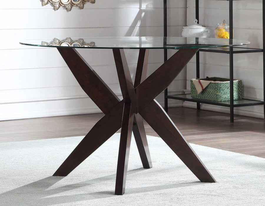 Steve Silver Amalie Round Dining Table in Walnut - Furniture Max (Falls Church,VA) *