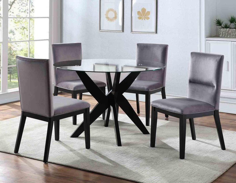 Steve Silver Amalie Side Chair in Black (Set of 2) - Furniture Max (Falls Church,VA) *