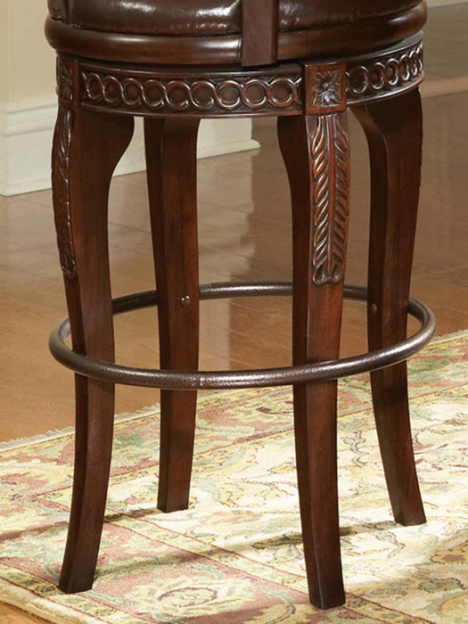 Steve Silver Antoinette Swivel Bar Chair (Set of 2) in Rich Cherry - Furniture Max (Falls Church,VA) *