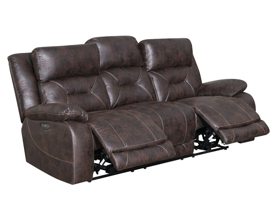 Steve Silver Aria Dual Power Reclining Sofa in Saddle Brown - Furniture Max (Falls Church,VA) *