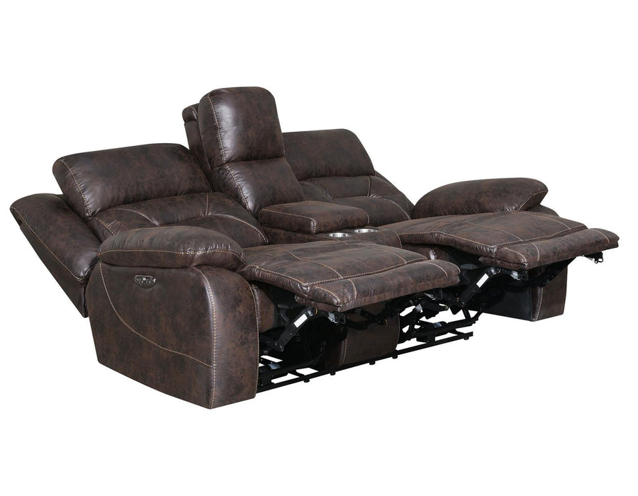 Steve Silver Aria Dual Power Reclining Sofa in Saddle Brown - Furniture Max (Falls Church,VA) *
