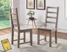 Steve Silver Auckland Reclaimed Wood Side Chair in Weathered Grey (Set of 2) - Furniture Max (Falls Church,VA) *