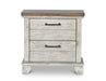 Steve Silver Bear Creek 2 Drawer Nightstand in White Smoke - Furniture Max (Falls Church,VA) *