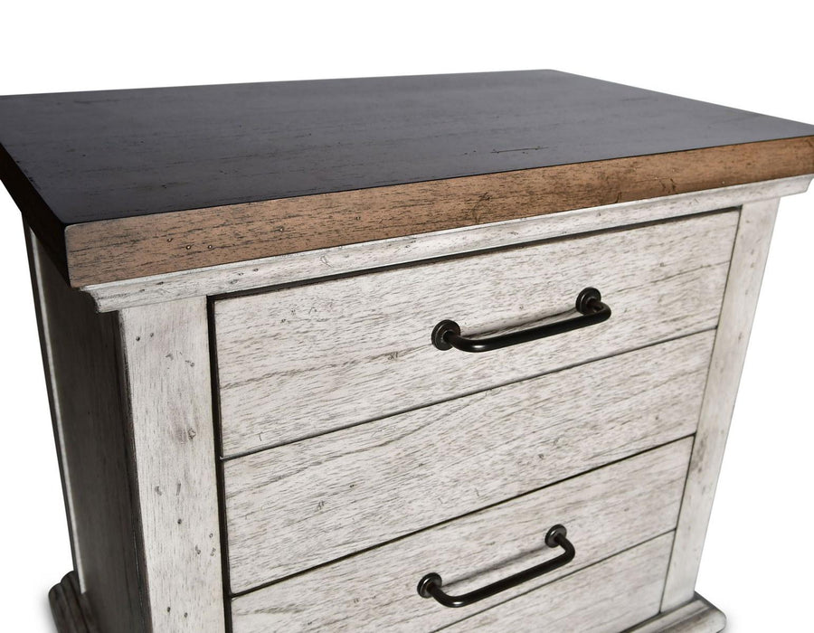 Steve Silver Bear Creek 2 Drawer Nightstand in White Smoke - Furniture Max (Falls Church,VA) *