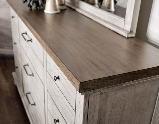 Steve Silver Bear Creek 9 Drawer Dresser in White Smoke - Furniture Max (Falls Church,VA) *