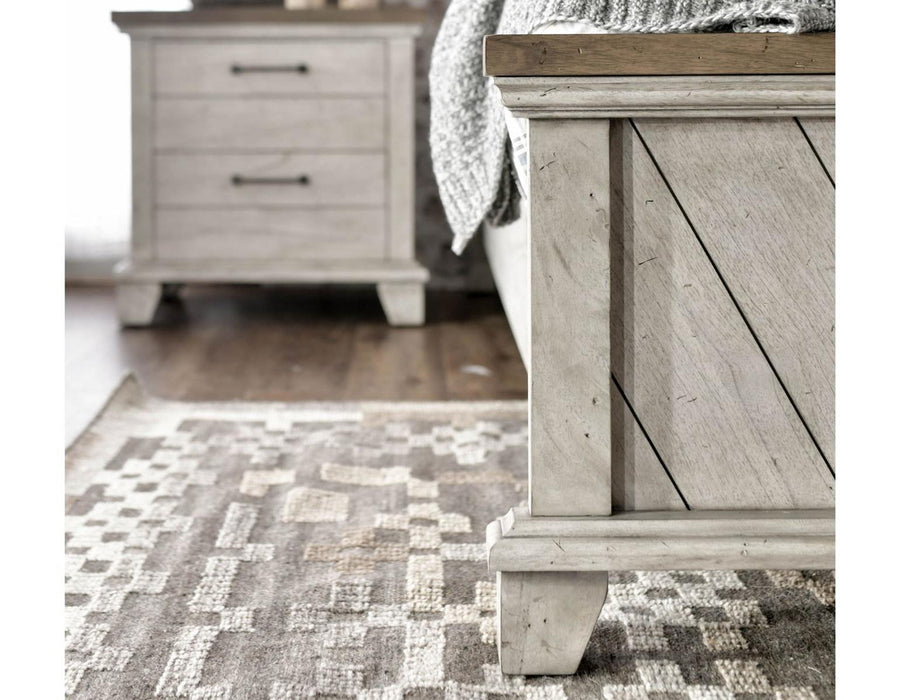 Steve Silver Bear Creek Queen Panel Bed in White Smoke - Furniture Max (Falls Church,VA) *