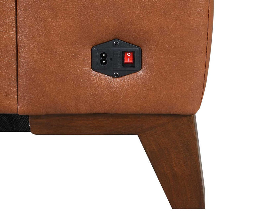 Steve Silver Bergamo Dual-Power Leather Reclining Sofa in Mocha - Furniture Max (Falls Church,VA) *