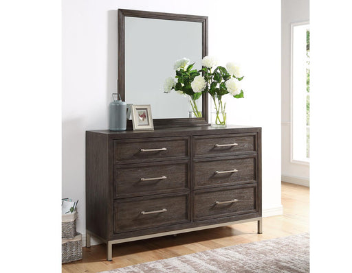 Steve Silver Broomfield 6 Drawer Dresser in Walnut - Furniture Max (Falls Church,VA) *