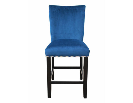 Steve Silver Camila Blue Velvet Counter Chair in Blue (Set of 2) - Furniture Max (Falls Church,VA) *