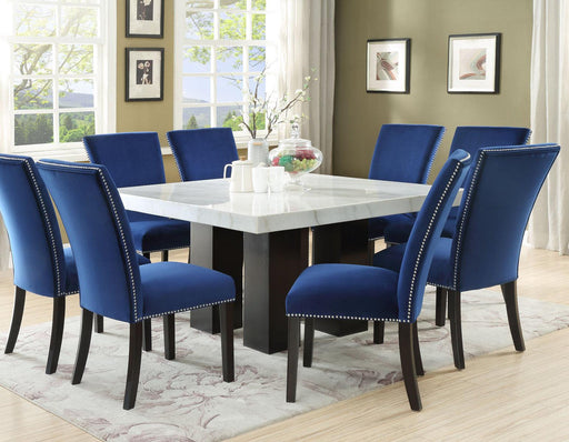 Steve Silver Camila Blue Velvet Side Chair in Blue (Set of 2) - Furniture Max (Falls Church,VA) *
