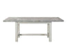 Steve Silver Canova Gray Marble Top Dining Table in Cathedral White - Furniture Max (Falls Church,VA) *