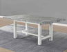 Steve Silver Canova Gray Marble Top Dining Table in Cathedral White - Furniture Max (Falls Church,VA) *