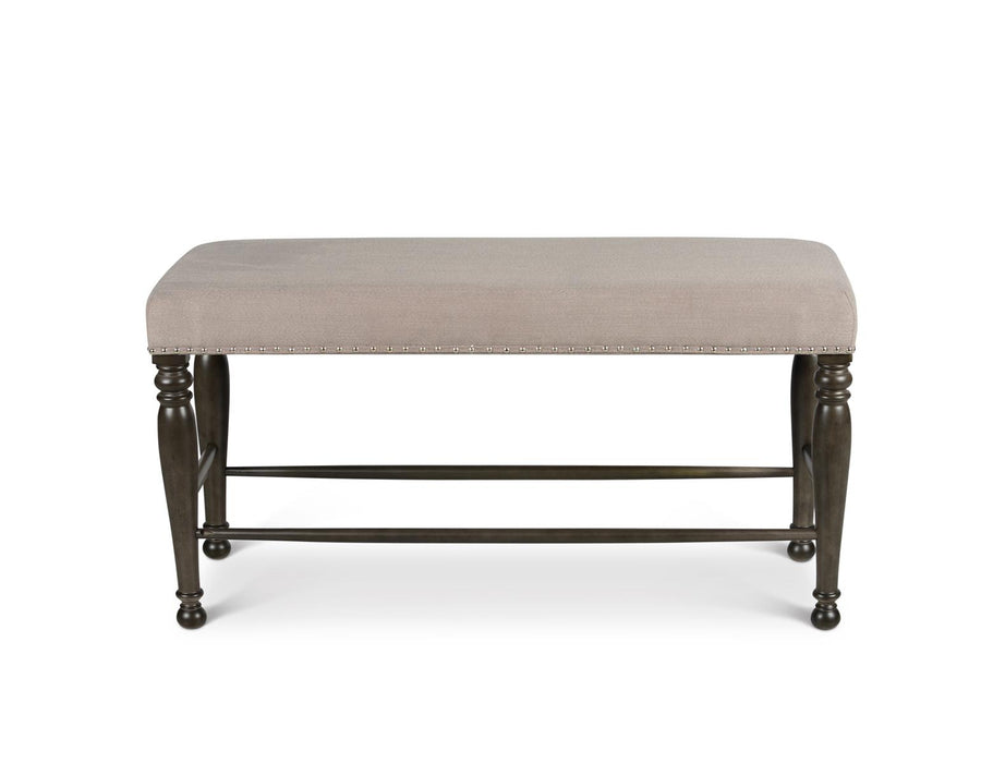 Steve Silver Caswell Counter Bench in Harbor Grey - Furniture Max (Falls Church,VA) *