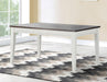 Steve Silver Caylie Dining Table in Two-tone Ivory and Driftwood - Furniture Max (Falls Church,VA) *
