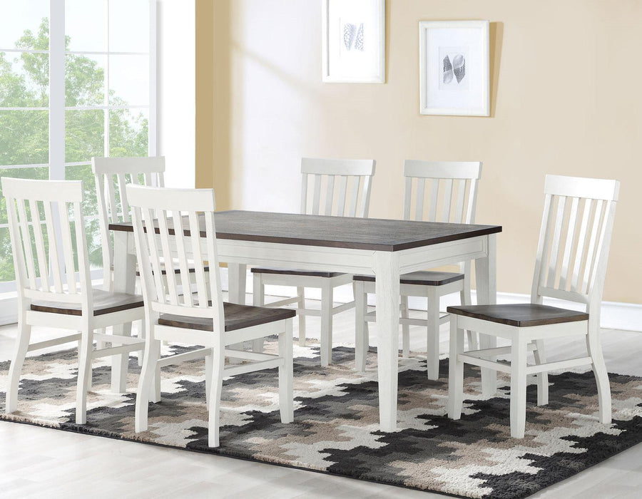 Steve Silver Caylie Side Chair in Two-tone Ivory and Driftwood (Set of 2) - Furniture Max (Falls Church,VA) *