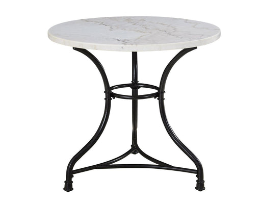 Steve Silver Claire Round White Marble Top Dining Table in White - Furniture Max (Falls Church,VA) *