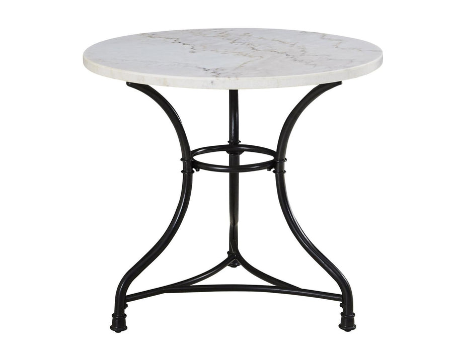 Steve Silver Claire Round White Marble Top Dining Table in White - Furniture Max (Falls Church,VA) *