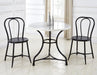 Steve Silver Claire Round White Marble Top Dining Table in White - Furniture Max (Falls Church,VA) *