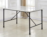 Steve Silver Claire White Marble Top Dining Table in White - Furniture Max (Falls Church,VA) *