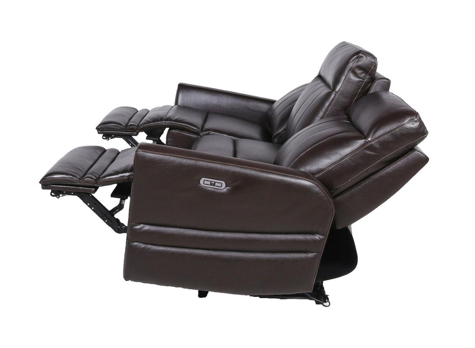 Steve Silver Coachella Leather Dual Power Reclining Loveseat in Brown - Furniture Max (Falls Church,VA) *