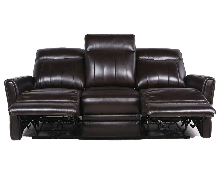 Steve Silver Coachella Leather Dual Power Reclining Sofa in Brown - Furniture Max (Falls Church,VA) *
