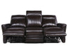 Steve Silver Coachella Leather Dual Power Reclining Sofa in Brown - Furniture Max (Falls Church,VA) *