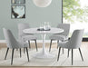 Steve Silver Colfax Round White Marble Top Dining Table in White - Furniture Max (Falls Church,VA) *