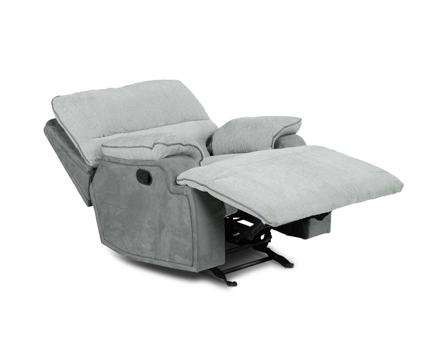 Steve Silver Cyprus Manual Glider Recliner in Two-Tone Cloud - Furniture Max (Falls Church,VA) *