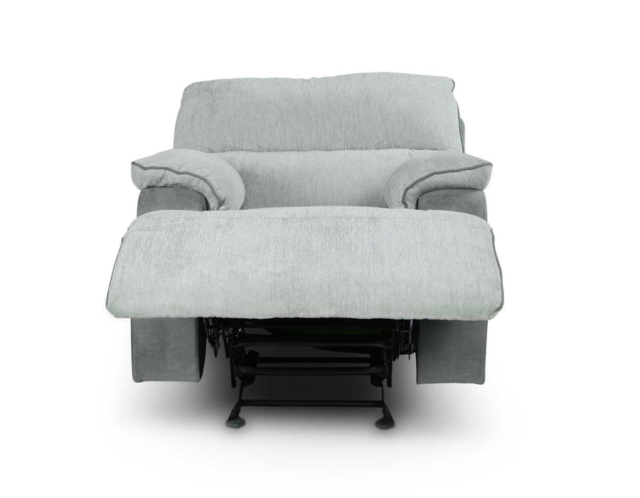 Steve Silver Cyprus Manual Glider Recliner in Two-Tone Cloud - Furniture Max (Falls Church,VA) *