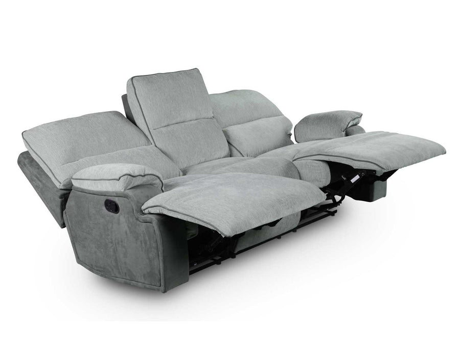 Steve Silver Cyprus Manual Reclining Sofa in Two-Tone Cloud - Furniture Max (Falls Church,VA) *