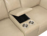 Steve Silver Doncella Leather Dual Power Reclining Console Loveseat in Surly Sand - Furniture Max (Falls Church,VA) *